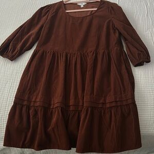 Woman’s Corduroy Brown Dress